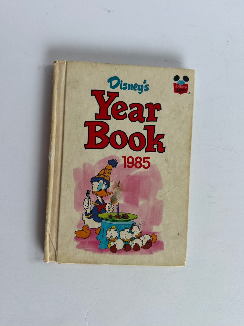 Vintage Disney's Year Book 1985 Hardcover Book Grolier Donald Duck 50th Birthday